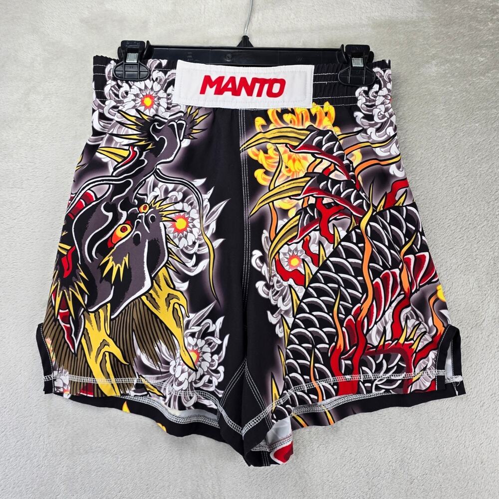 Manto MMA Grappling Shorts Mens Medium Killer Bee Fight Dragon AOP Japanese